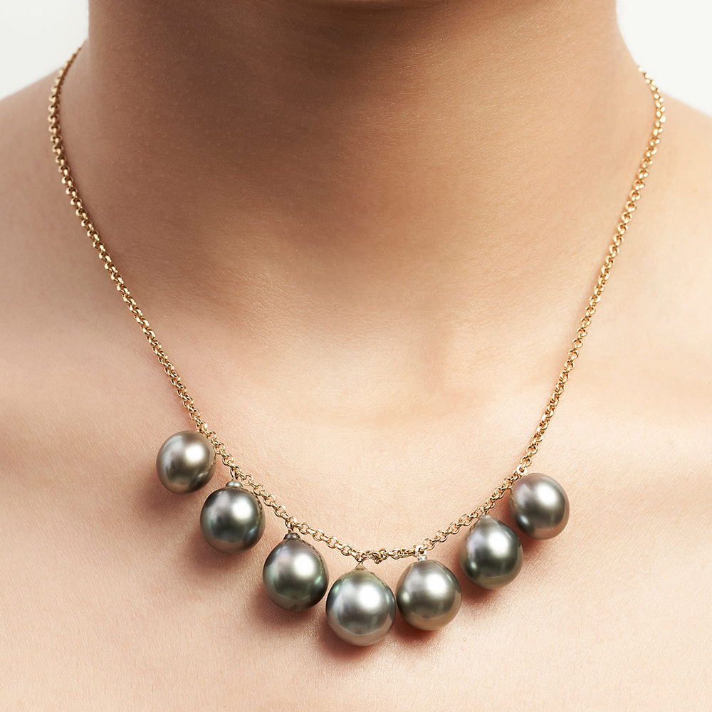 Tahitian Black Pearl Necklace 36 inch | New York Jewelers Chicago